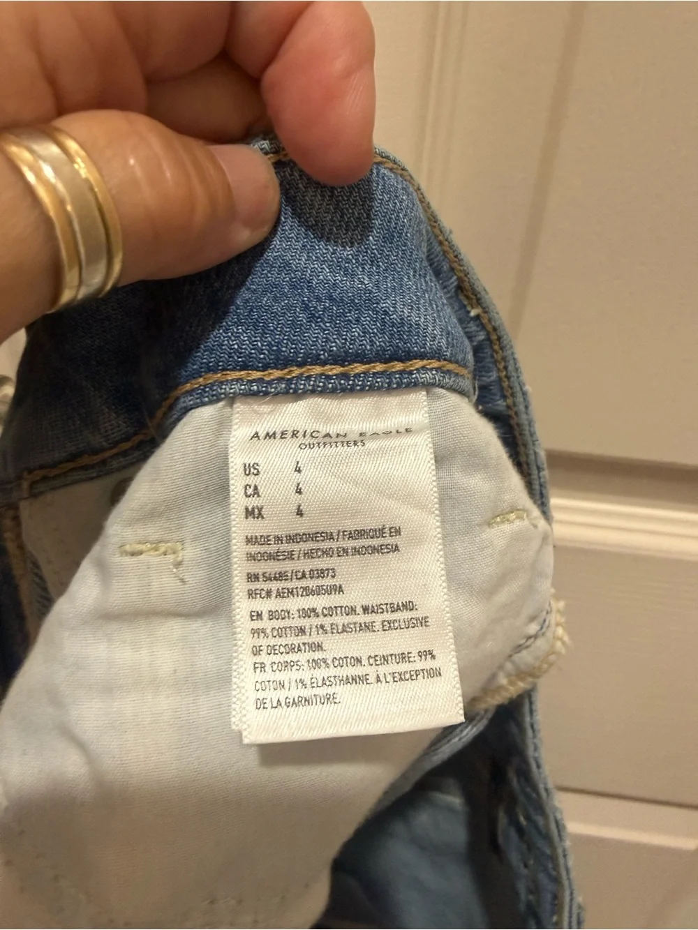 American Eagle Medium Blue Denim Skort Size 4